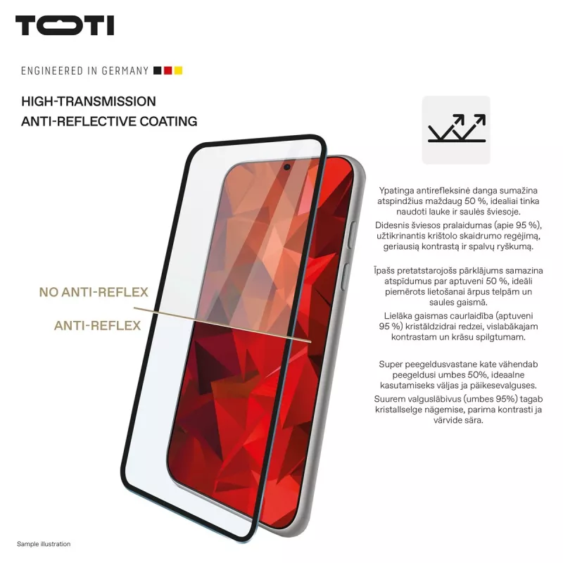 TOTI PREMIUM 3D grūdinto stiklo ekrano apsauga Full Cover, skirta Samsung Galaxy S25 Ultra