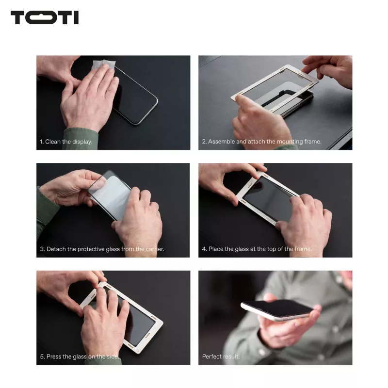 TOTI PREMIUM 3D grūdinto stiklo ekrano apsauga Full Cover, skirta Samsung Galaxy S25 Ultra