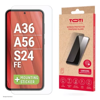 TOTI Grūdinto stiklo 2D ekrano apsauga, skirta Samsung Galaxy A37/A57/A36/A56/S24 FE/S25 FE