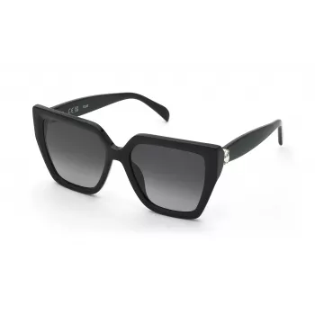 TOUS moteriški kvadratiniai acetatiniai akiniai nuo saulės STOC40S560700 Havana rudi gradientiniai 56mm