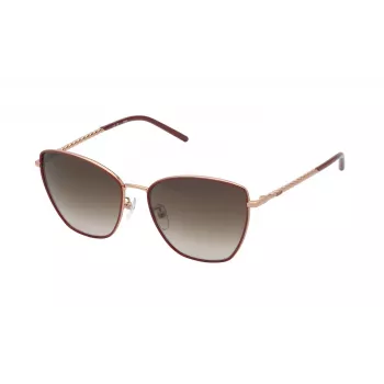 TOUS Moteriški Akiniai nuo Saulės STO459-5708FC Drugelis/Katinė Akis Havana Ruda Acetato Rėmeliai Rudi Gradientiniai Lęšiai UV400