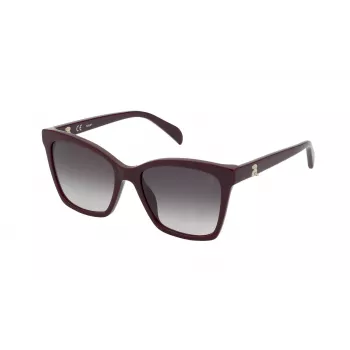 TOUS moteriški akiniai nuo saulės STOB505509FH Havana acetatinis rėmas, rudas gradientinis stiklas 55/18/140 mm