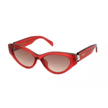 TOUS moteriški akiniai nuo saulės STOB84V550VC2 Drugelio formos Havana Acetatas Rudi Gradientiniai UV400