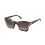 TOUS moteriški akiniai nuo saulės STOC17-520Z02 Havana acetatinis kvadratinis rėmas rudi gradientiniai lęšiai 52/20/140 mm