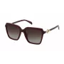TOUS moteriški akiniai nuo saulės STOC74-5609FH Havana acetatas rudi gradientiniai 56 mm
