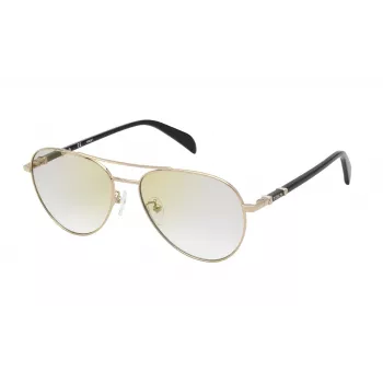 TOUS moteriški akiniai nuo saulės STO43756300G – Havana acetatinis rėmelis, gradientiniai pilki lęšiai, UV400 apsauga