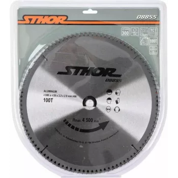 TOYA STHOR 300 mm TCT pjūklo diskas aliuminiui ir spalvotiesiems metalams, 100 dantų, 30 mm anga