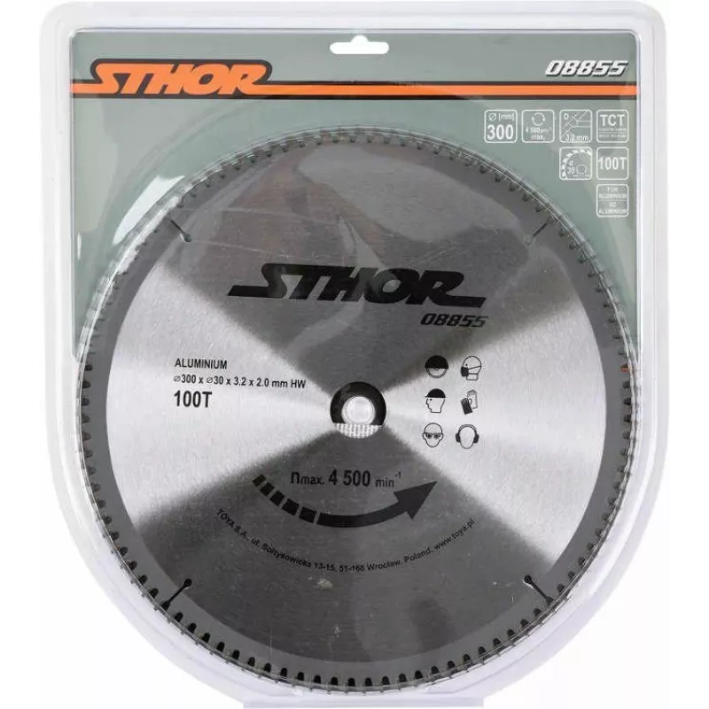 TOYA STHOR 300 mm TCT pjūklo diskas aliuminiui ir spalvotiesiems metalams, 100 dantų, 30 mm anga