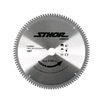TOYA STHOR 300 mm TCT pjūklo diskas aliuminiui ir spalvotiesiems metalams, 100 dantų, 30 mm anga