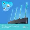 TP-Link Archer AX18 Wi-Fi 6 dviejų juostų gigabitinis belaidis maršrutizatorius (AX1800, 4x Gigabit LAN, juodas)