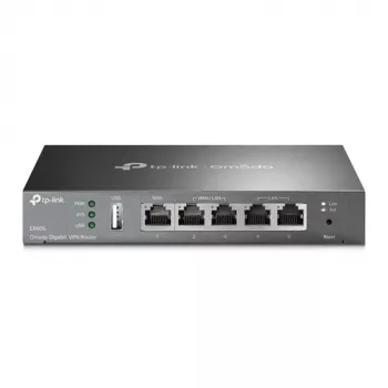 TP-LINK ER605 SafeStream maršrutizatorius – Gigabit VPN maršrutizatorius su 4 prievadų jungikliu, 3 WAN prievadais, montuojamas ant sienos