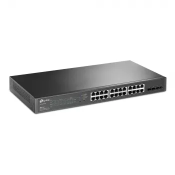 TP-Link JetStream 28 prievadų Gigabit Smart PoE+ komutatorius su 24 PoE+ prievadais ir 4 SFP lizdais