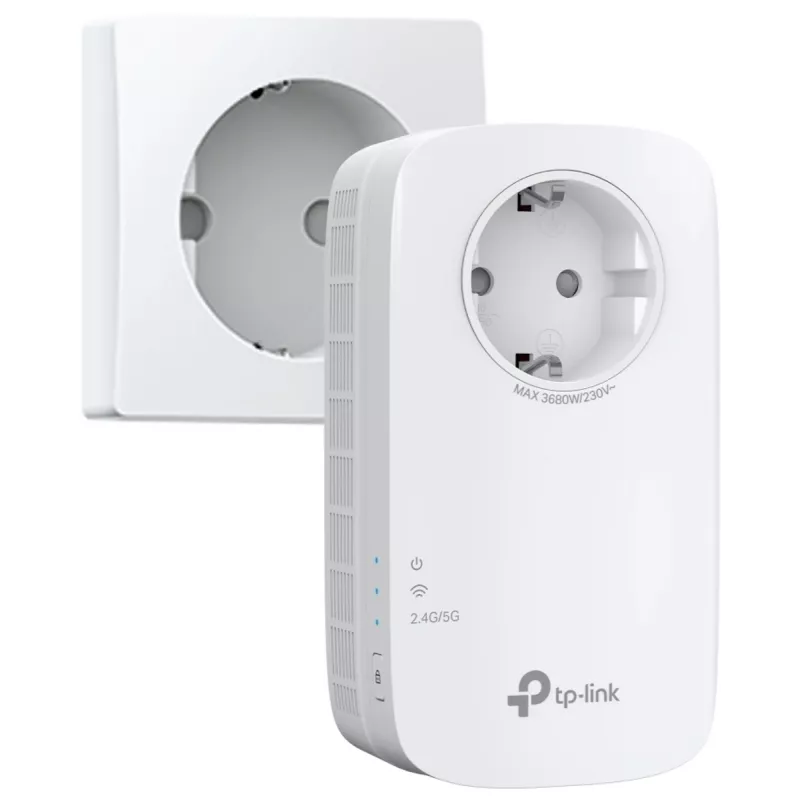 TP-LINK RE660X Dual-Band Wi-Fi 6 diapazono plėtiklis, 2,4 GHz ir 5 GHz, 802.11ax