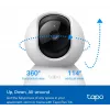 TP-Link Tapo C200C Pan/Tilt namų apsaugos Wi-Fi kamera - 1080p Full HD, 360° horizontalus sukimas, dvipusis garsas, naktinis matymas iki 9 m, microSD iki 256 GB, balta