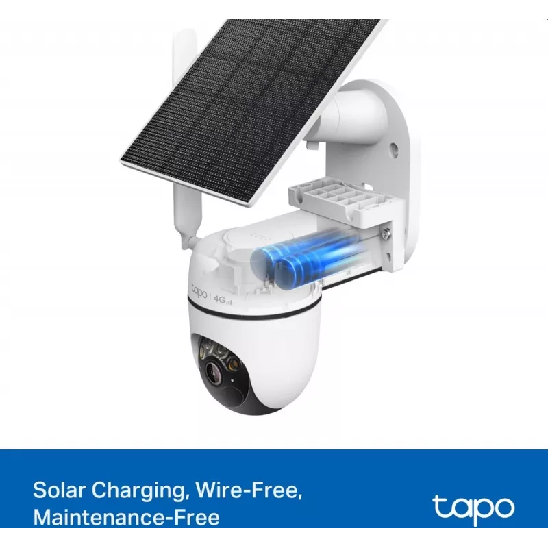 TP-LINK Tapo C615G KIT V1 saulės energija varomas apsaugos kamerų rinkinys – lauko PTZ tinklo stebėjimo kamera, atspari dulkėms/orams, dienos ir nakties spalva