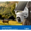 TP-LINK Tapo C615G KIT V1 saulės energija varomas apsaugos kamerų rinkinys – lauko PTZ tinklo stebėjimo kamera, atspari dulkėms/orams, dienos ir nakties spalva