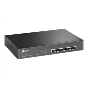 TP-Link TL-SG1008MP nevaldomas Gigabit Ethernet PoE+ jungiklis (8 prievadai, 126 W biudžetas, juodas)