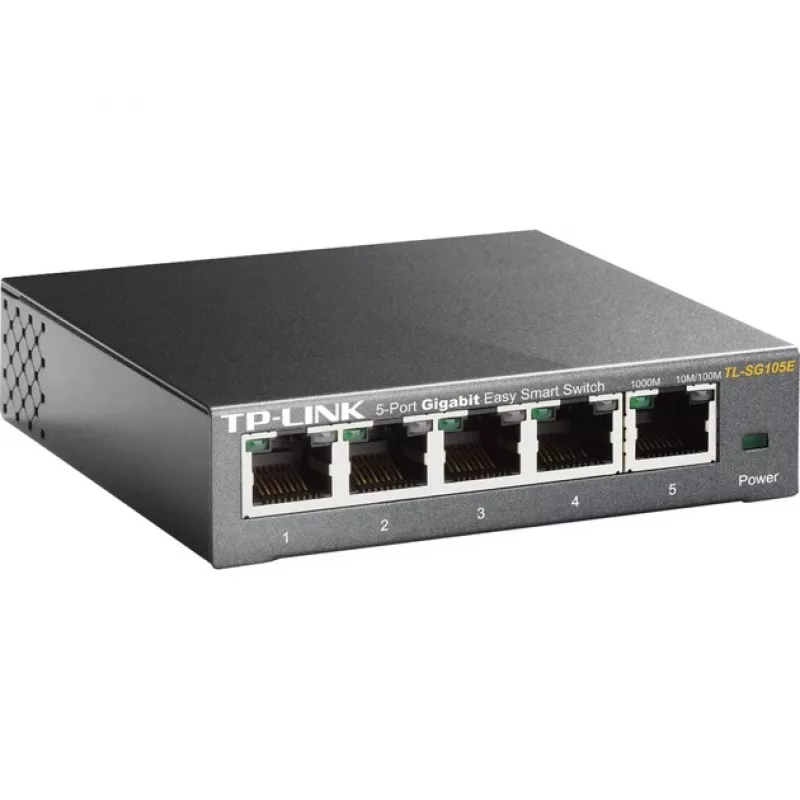 TP-LINK TL-SG105E(UN) Valdomas L2 Gigabit Ethernet jungiklis, 5 prievadai, 10/100/1000 Mbps