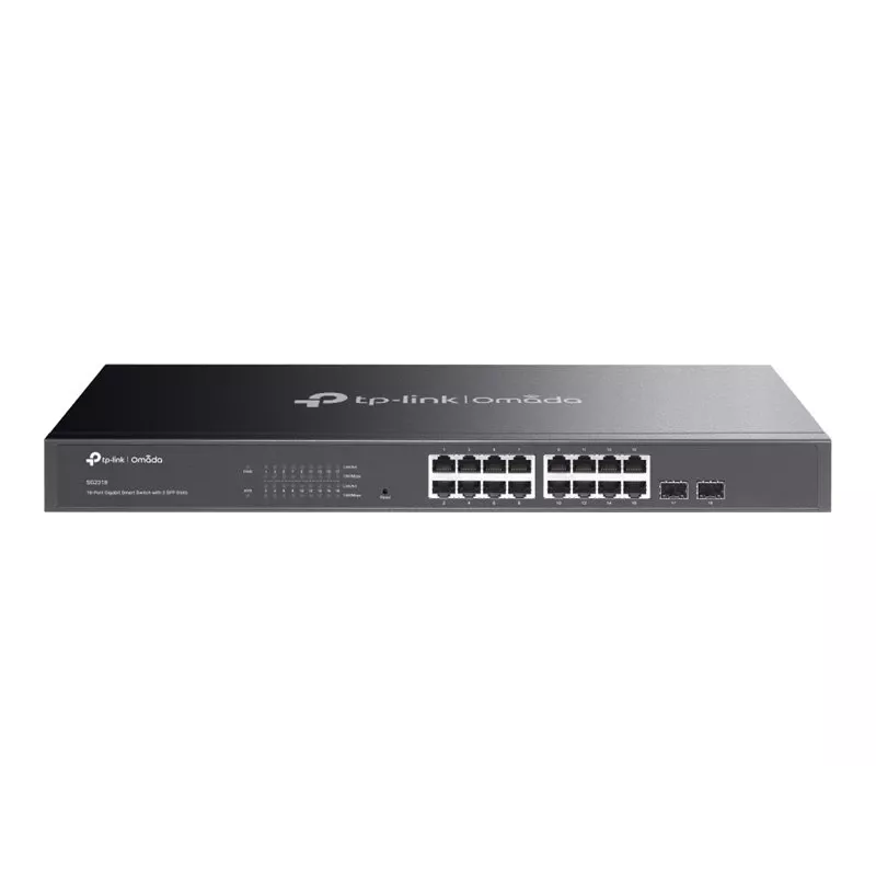 TP-LINK TL-SG2218 16-Port Gigabit L2+ Managed Switch su 2 SFP lizdais, 150W PoE+