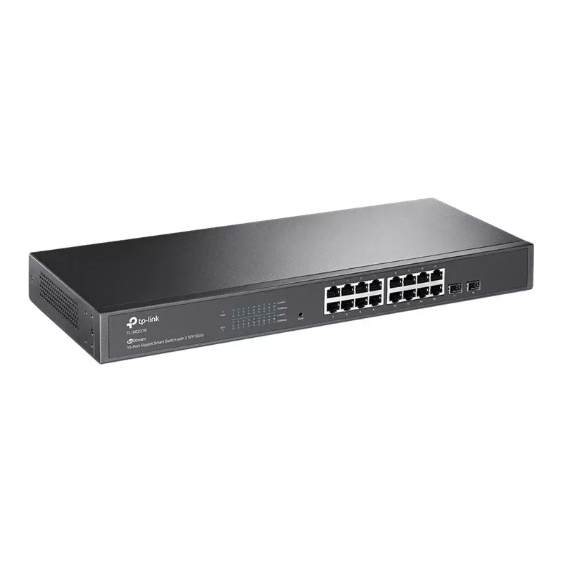 TP-LINK TL-SG2218 16-Port Gigabit L2+ Managed Switch su 2 SFP lizdais, 150W PoE+