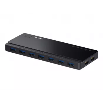 TP-LINK UH720 7-Port USB 3.0 Hub su 2 Smart Charging Prievadais - Juoda
