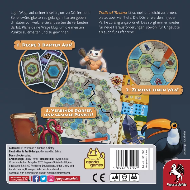 Trails of Tucana – Flip & Write stalo žaidimas