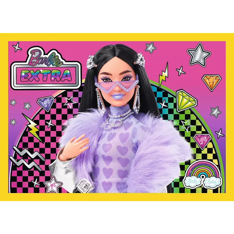 TREFL PUZZLE Dėlionė - 4 viename - Laimingas Barbie Pasaulis Trefl 34626