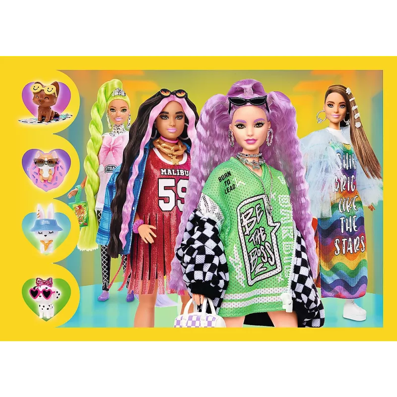 TREFL PUZZLE Dėlionė - 4 viename - Laimingas Barbie Pasaulis Trefl 34626