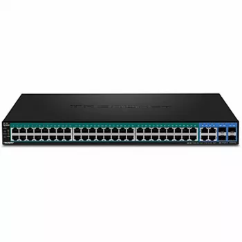 TRENDnet TPE-5240WS 48 prievadų Gigabit PoE+ išmanusis valdomas komutatorius su 4 SFP uplink, 740W PoE biudžetu, 104Gbps talpa, 1U montavimu į rack