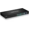 TRENDnet TPE-TG182F 18 prievadų Gigabit High Power PoE+ komutatorius, 16 PoE+ prievadų, 240W biudžetas, 2 uplink, montuojamas į rack