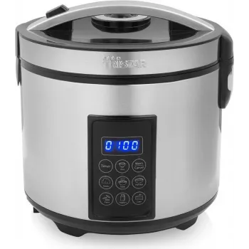 Tristar RK-6138 Skaitmeninis ryžių ir garų puodas, 1,5 l, 500 W, nerūdijantis plienas ir plastikas, juodos spalvos