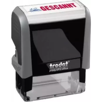 Trodat ECO Printy Office 4912 savaiminio spaudo tekstinis spaudas, 47 x 18 mm, juodi dažai, perdirbto plastiko