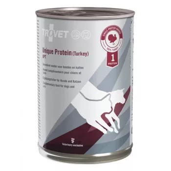TROVET Unique Protein UPT with Turkey - šlapias šunų ir kačių ėdalas - 400 g