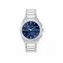 Trussardi vyriškas T-Light kvarcinis laikrodis R2453156004 44mm mėlynas ciferblatas sidabrinis Milano tinklelio dirželis
