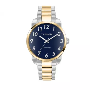 Trussardi vyriškas laikrodis R2423154001 40mm nerūdijančio plieno mėlynas ciferblatas kvarcinis