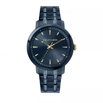 Trussardi vyriškas laikrodis R2453147007 41mm nerūdijančio plieno mėlynu ciferblatu