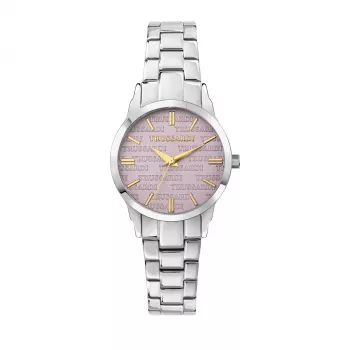 Trussardi T-Light moteriškas kvarcinis laikrodis R2453141508 32mm rožinio aukso PVD nerūdijančio plieno tinklelis