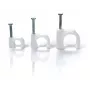 TRYTYT FLOP-O7 apvalių kabelių spaustukas su vinimi, 7 mm, baltas, 100 vnt.
