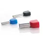 TRYTYT izoliuota dviguba įvorė DUID-2x1,5-8 raudona 2 x 1,5 mm², 8 mm, 100 vnt.