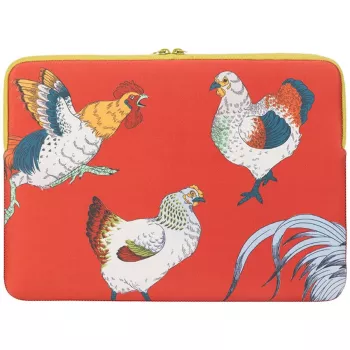 TUCANO SCHIZZO dėklas MacBook Air 15 colių / nešiojamiesiems kompiuteriams 13-14 colių, Fauna Galline oranžinis