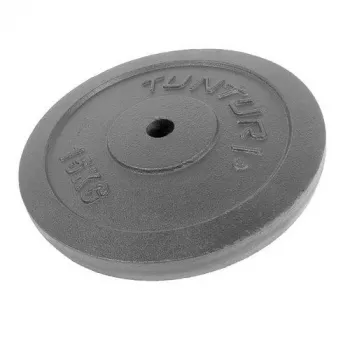 Tunturi 15 kg ketaus svorio plokštelė, juoda