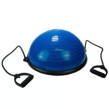 Tunturi Balance Trainer 14TUSFU152 – 60 cm, juoda/mėlyna, su pasipriešinimo juostomis ir rankiniu siurbliu
