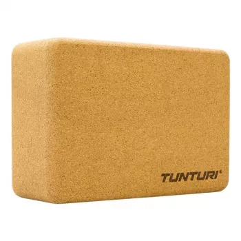 Tunturi Cork Yoga Block - Natural Brown, 225 x 150 x 75 mm, 700 g