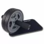 Tunturi Exercise Wheel Deluxe 14TUSFU270 – Ab Ratinukas su Kelio Pagalvėle, Ergonomiškos Rankenos, 180 mm Ratas, Juoda/Raudona