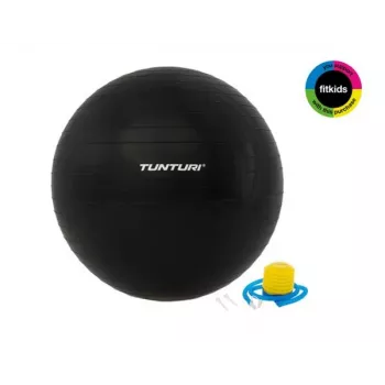 Tunturi Gymball pratimų kamuolys su pompa 75 cm juodas