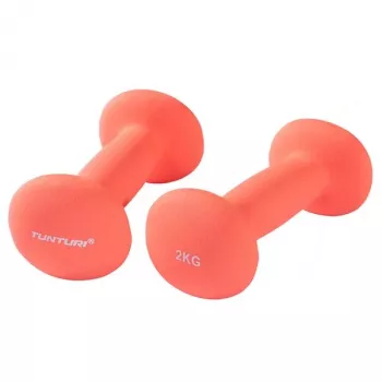 Tunturi neopreno hanteliai 2 kg pora, raudoni