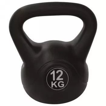 Tunturi PE Kettlebell 12 kg (juodas) – patvarus jėgos treniruočių svoris