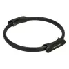 Tunturi Pilates Ring Black - lankstus stiklo pluošto fitneso žiedas su EVA putų rankenomis, skirtas liemeniui, šlaunims, rankoms, krūtinei, sėdmenims - 38 cm skersmuo, vidutinė varža, lengvas ir nešiojamas Pilates, jogai, jėgos treniruotėms