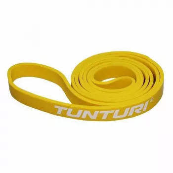 Tunturi Power Band Light atsparumo juosta – geltona (104 x 2,2 cm)