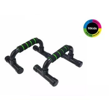 Tunturi Push Up Bar (juodos spalvos, 2 vnt. rinkinys) – plieninis rėmas su ergonomiškomis PVC putplasčio rankenomis